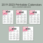 20 5 Year Calendar 2019 To 2023 Free Download Printable Calendar