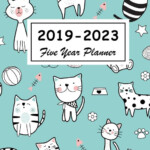 2019 2023 Five Year Planner Cute Animals Cats Cover 60 Months