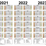 2021 2023 Three Year Calendar Free Printable PDF Templates