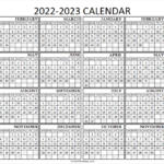 2022 2023 Calendar Printable Template Yearly Calendar Template