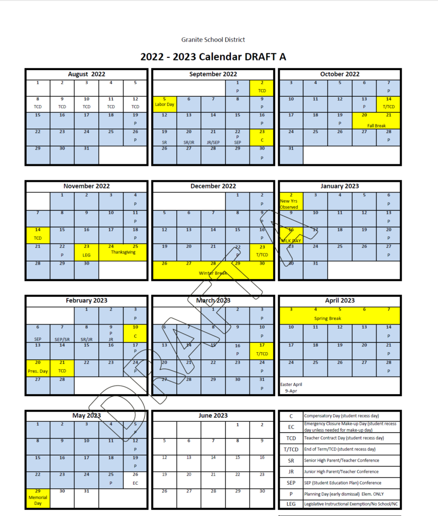 2022 2023 Calendar Selection Survey