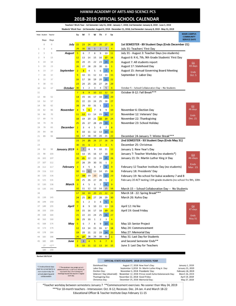 2022 2023 Doe Hawaii Calendar September 2022 Calendar
