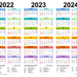 2022 2024 Three Year Calendar Free Printable PDF Templates