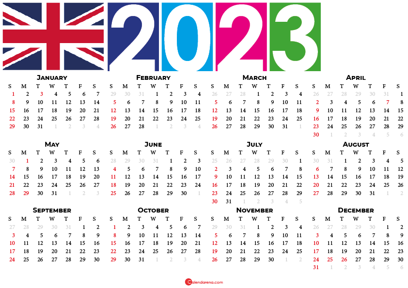 2022 Calendar Uk With Holidays And Weeks Numbers