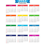 2022 Year Calendar Isolated On White Background Eps10 Download A Free