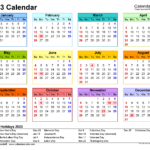 2023 Calendar Free Printable PDF Templates Calendarpedia