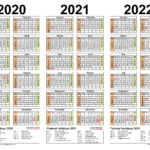 3 Year Calendar 2020 To 2023 Free Letter Templates