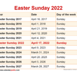 April 2022 Calendar With Easter December 2022 Calendar