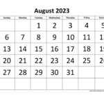 August 2023 Free Calendar Tempplate Free calendar template