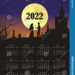 Calendar 2022 2023 Vector Template Lettering Calendar Memphis Style