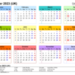 Calendar 2023 UK Free Printable PDF Templates