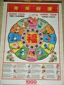 Chinese Year Of Rabbit Or Cat 1999 2011 2023 Calendar All Signs 
