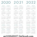 Clipart Vector Kalender 2021 2022 2023 2024 2025 2026 2020