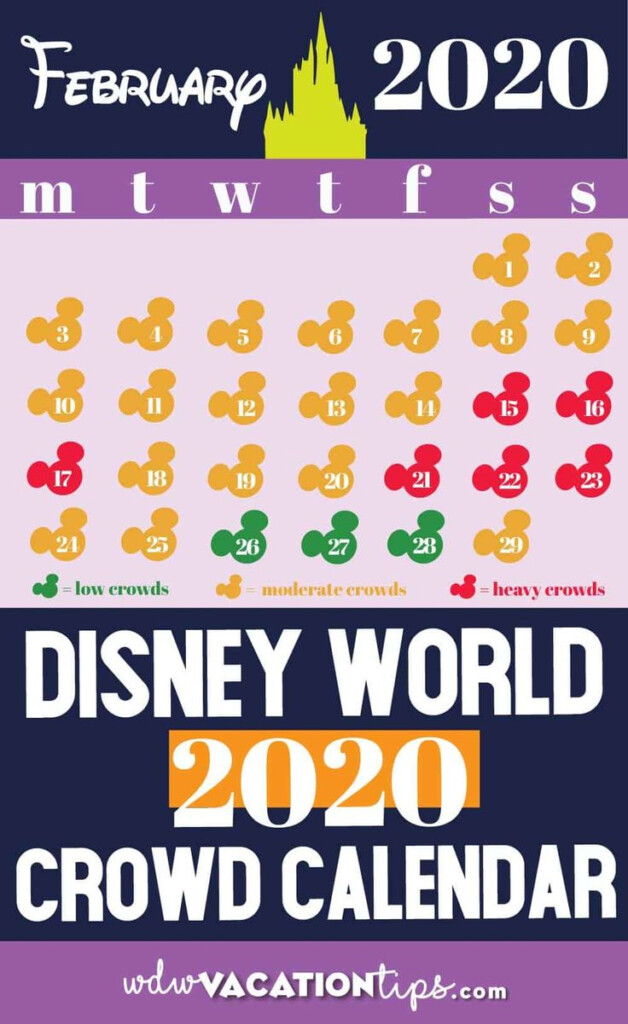 February Disney World Crowd Calendar For 2020 Disney World Crowd 