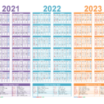 Free Printable 2021 And 2022 And 2023 Calendar Word PDF