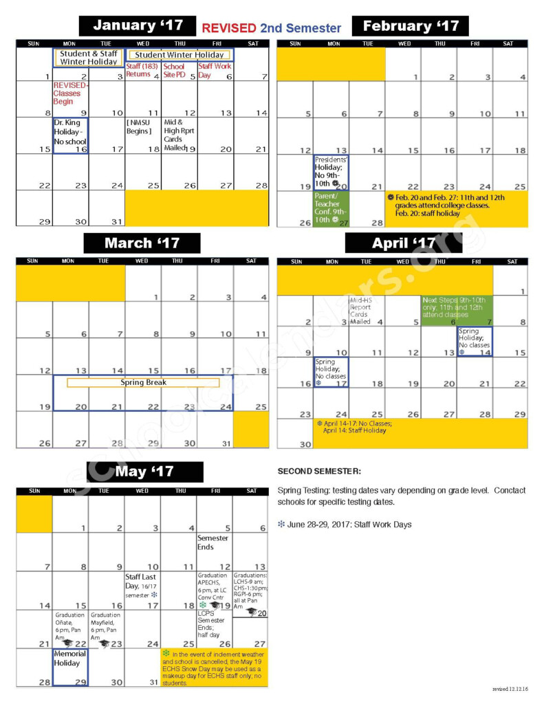 Las Cruces Public Schools School Calendar Printable Calendar 2021 2022