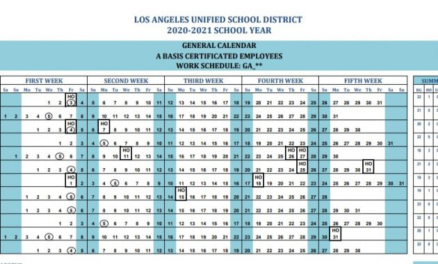 LAUSD Payroll Calendar 2021 2022 Student Portal