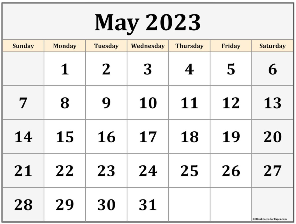 May 2023 Calendar Free Printable Monthly Calendars