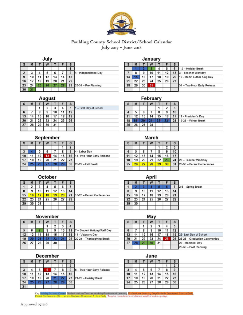 Paulding County Schools Calendar 2022 2023 January Calendar 2022