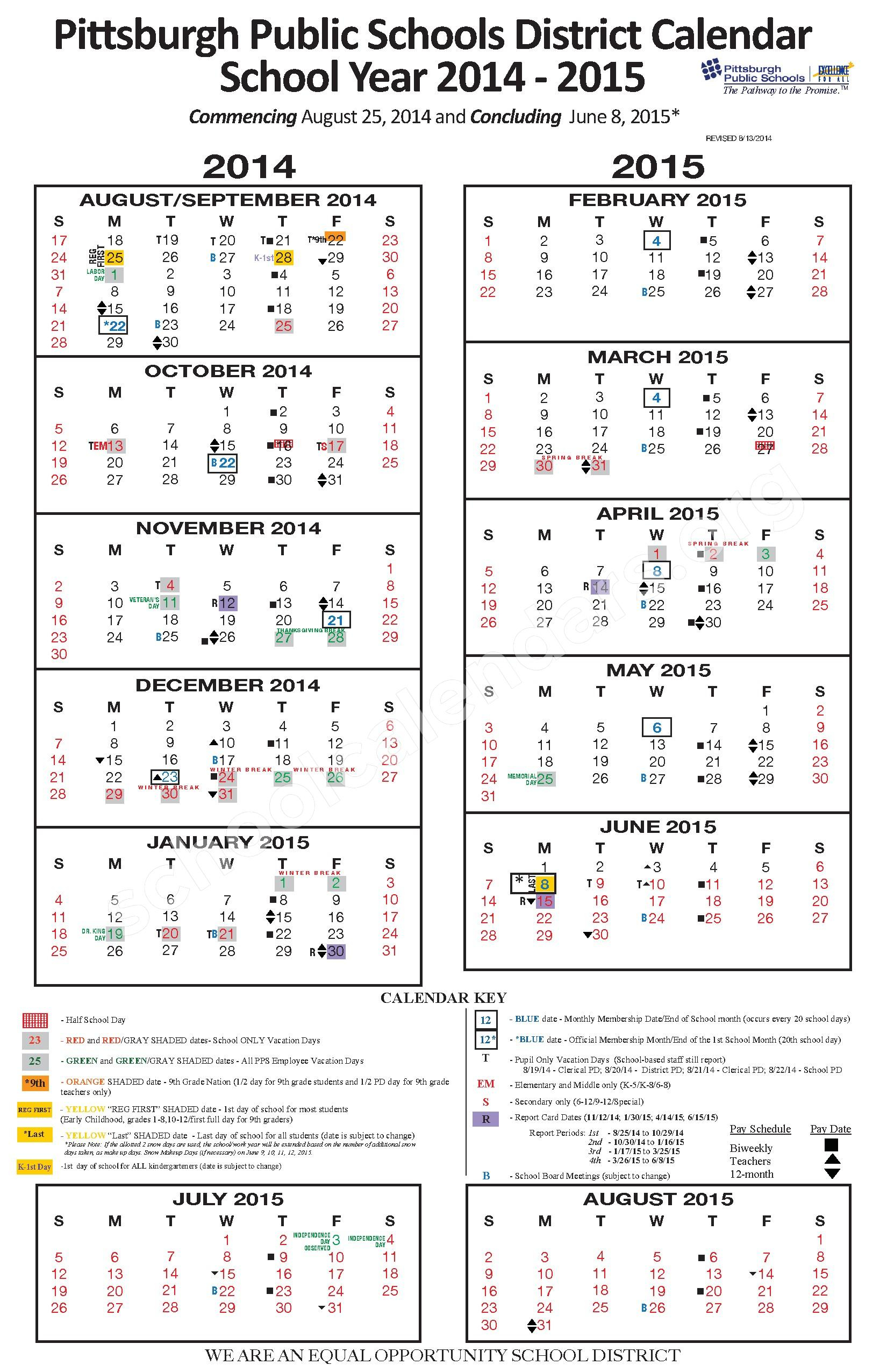 Pittsburgh Public Schools 2022 Calendar April Calendar 2022