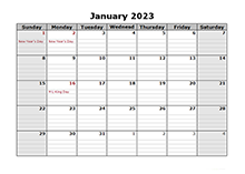 Printable 2023 PDF Calendar Templates CalendarLabs