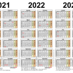 Printable 3 Year Calendar 2021 To 2023 Free 2021 Printable Calendars