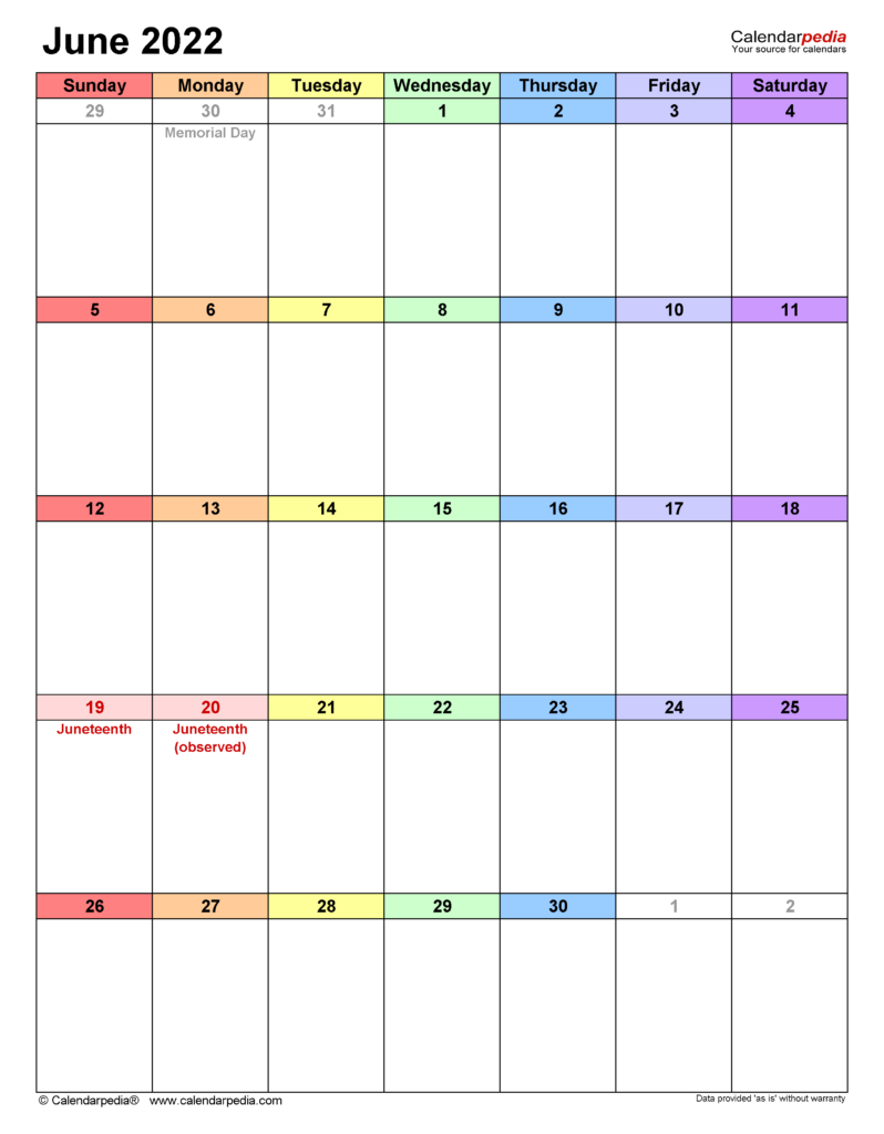 Printable Attnedance Calendar July 2022 June 2023 January Calendar 2022