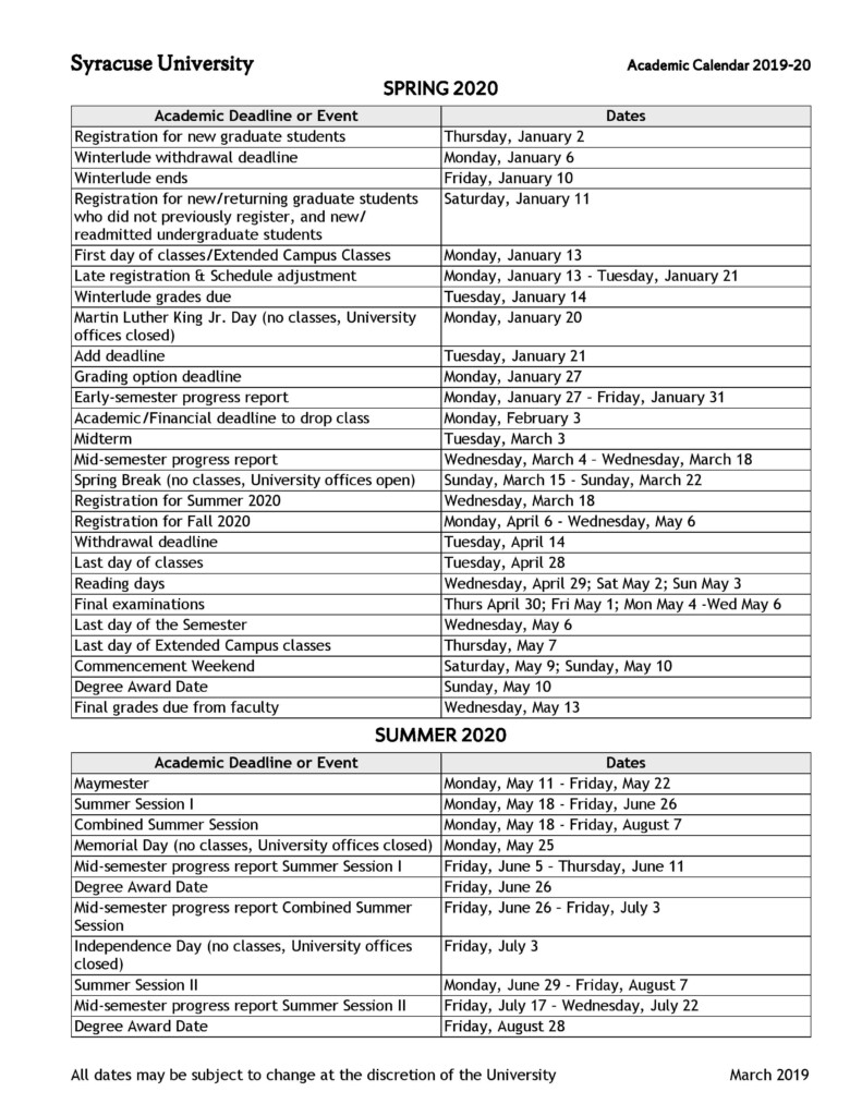 Syracuse University 2022 Calendar August Calendar 2022