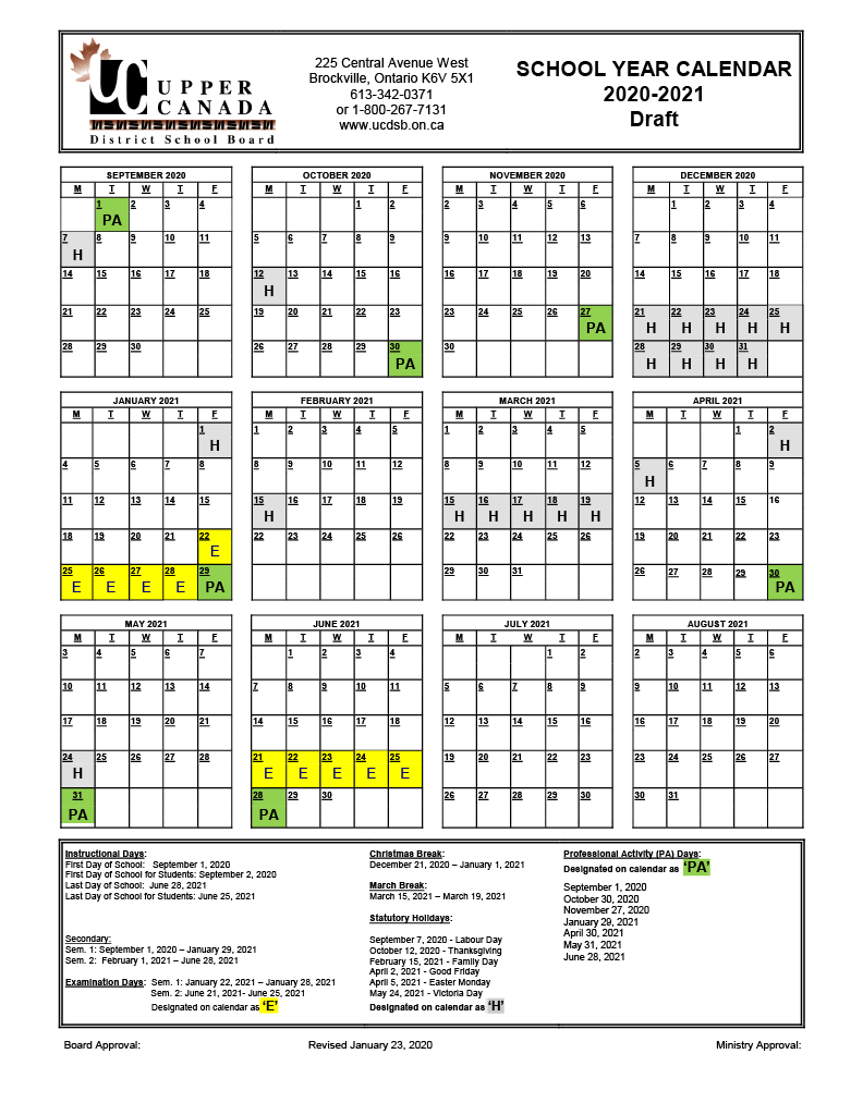 University Of South Alabama School Calendar Printable Calendar 2020 2021
