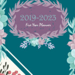 2019 2023 Five Year Planner Blue Green Cactus Cover 60 Months