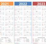 2021 And 2022 And 2023 Calendar Printable Calendar Inspiration Design