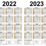 2022 2023 Two Year Calendar Free Printable Word Templates