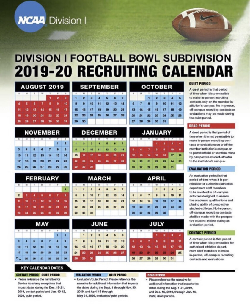 2022 College Football Recruiting Calendar September Calendar 2022