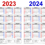 2023 2024 Two Year Calendar Free Printable PDF Templates