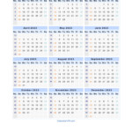 2023 Calendar Blank Printable Calendar Template In PDF Word Excel