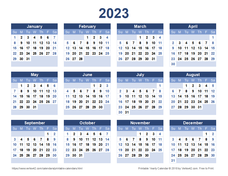 2023 Calendar Templates And Images