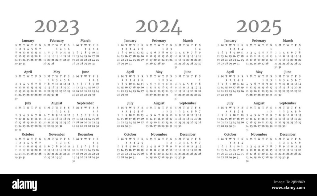 A 2023 Calendar Black And White Stock Photos Images Alamy