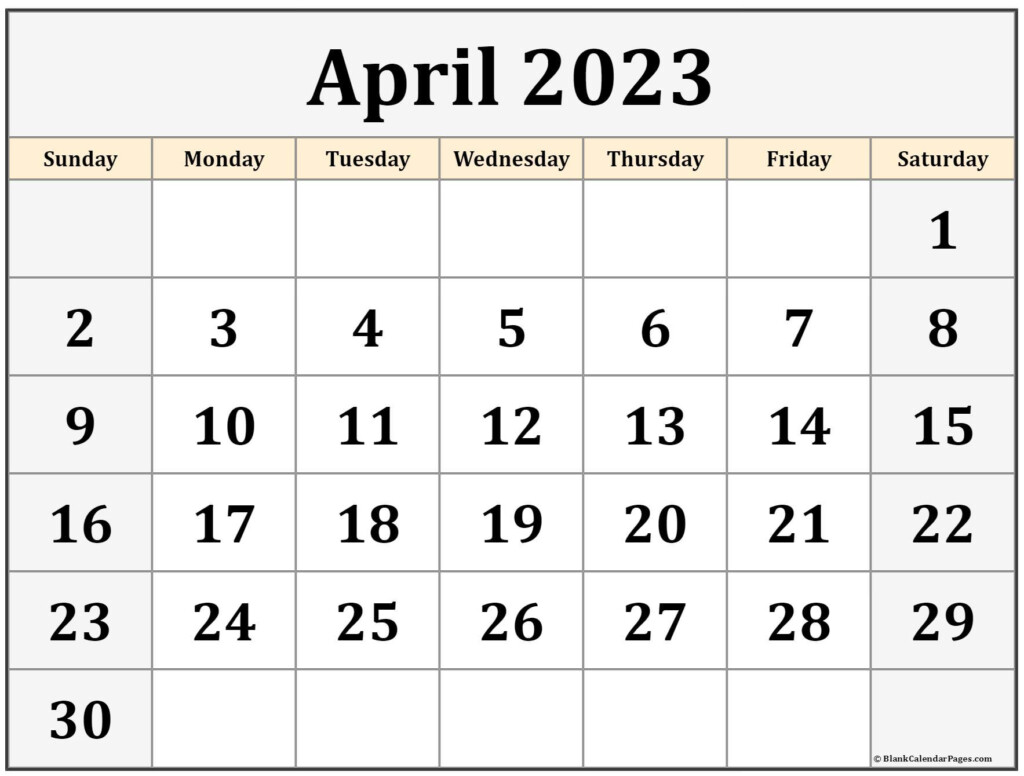 April 2023 Calendar Free Printable Calendar Templates