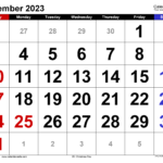 December 2023 Calendar Templates For Word Excel And PDF