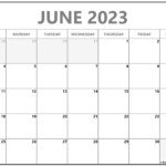 June 2023 Calendar Free Printable Monthly Calendars