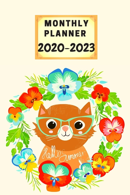 Monthly Planner 2020 2023 Cut Cats Planner calendar 2020 Cats Monthly 