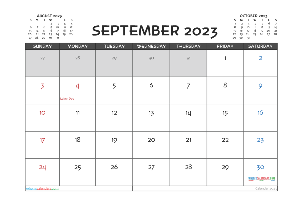 Printable September 2023 Calendar Free 12 Templates