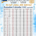 Ramadan Calendar 2020 Islamic Community Of Tampa