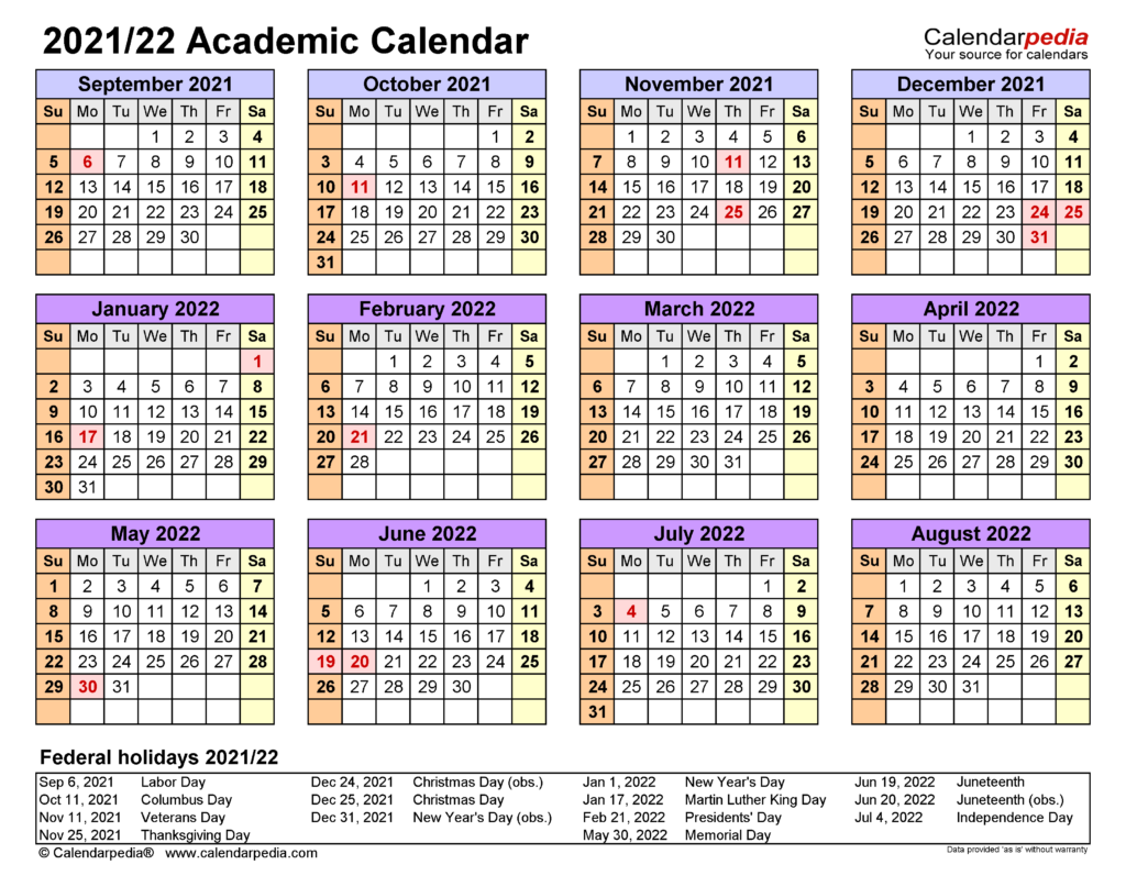 Skidmore Academic Calendar 2021 2022
