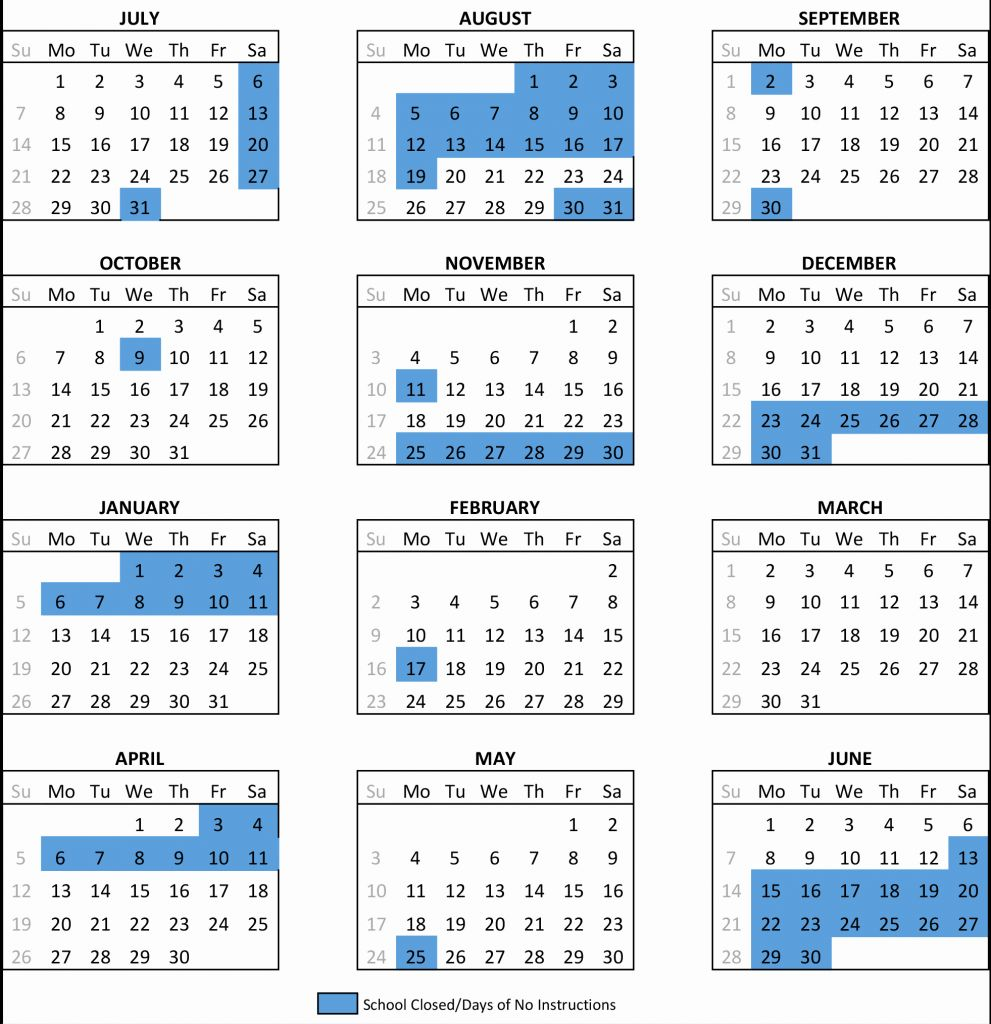 The School District Of Palm Beach County School Calendar 2020 2021 