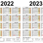 Two Year Calendars For 2022 2023 UK For Excel