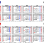 Two Year Calendars For 2022 2023 UK For Word