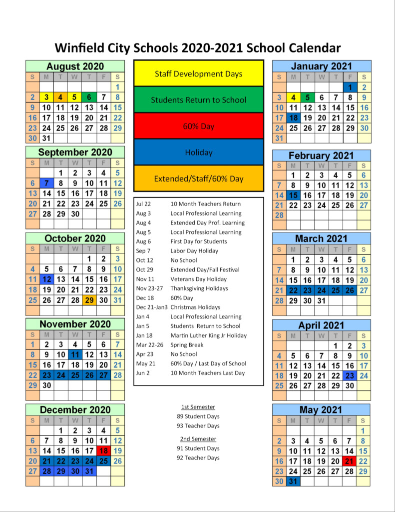 Winfield City Schools Calendar 2021 And 2022 PublicHolidays us