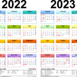 1 Page Printable 2023 Calendar