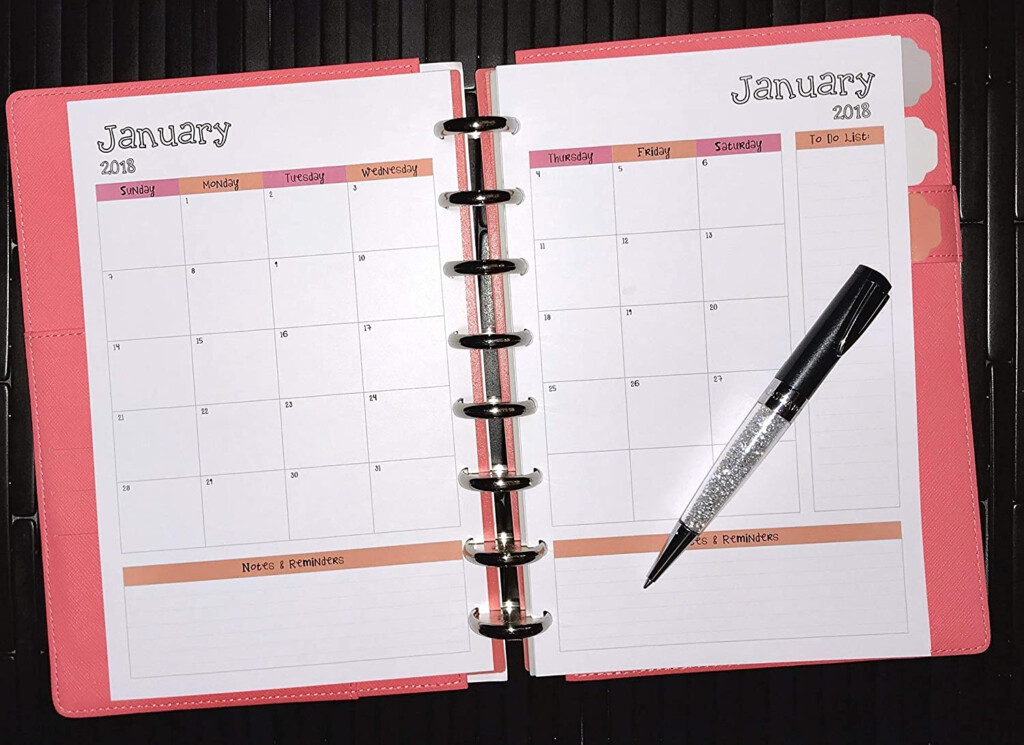 2019 2020 2021 2022 2023 Daily Calendar For Discbound Planners Fits 